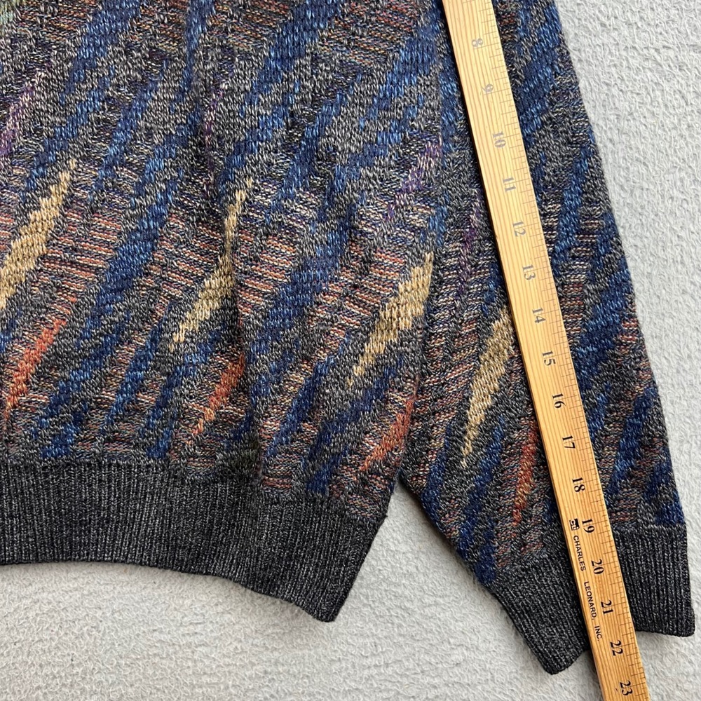 Towncraft Mens XL Vintage Abstract Geometric Knit Sweater Multi-Color Crewneck - Picture 5 of 8